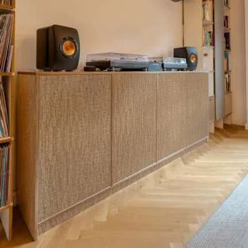 WADILE Grasscloth Peel and Stick Wallpaper 15.7in x 78.7in, Textured Contact Paper for Cabinets, Fau...