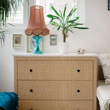 WADILE Peel and Stick Grasscloth Wallpaper for Easy Décor