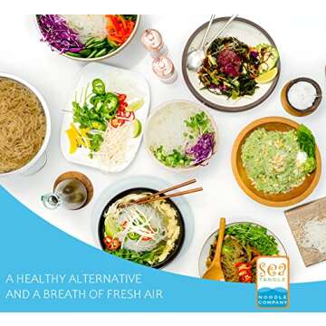 Sea Tangle Kelp Noodles (12oz) - Pack of 2 - Low Calorie Asian Noodles for Healthy Noodle Dishes - G...