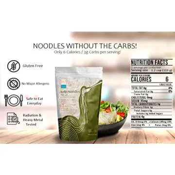Sea Tangle Kelp Noodles (12oz) - Pack of 2 - Low Calorie Asian Noodles for Healthy Noodle Dishes - Gluten Free, Keto Noodle Sub for Rice Noodles, Glass Noodles, Pad Thai Noodles, Vermicelli