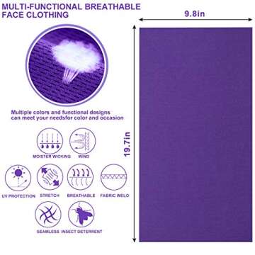 SATINIOR 3 Pcs Neck Gaiter Mask for Men Women UV Face Covering Sun Protection Windproof Bandana Scar...