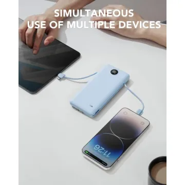 10000mAh VRURC Portable Charger with Built-in Cables