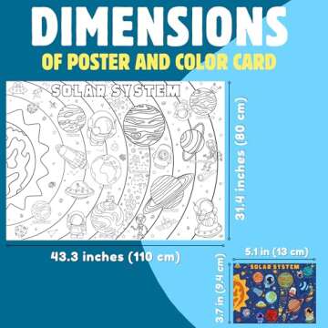 Giant Coloring Poster - 43.3 x 31.4" Large Coloring Poster for Kids - Thick Paper Jumbo Coloring Pos...