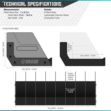 Savior Equipment Gun Pistol Rack for Handguns