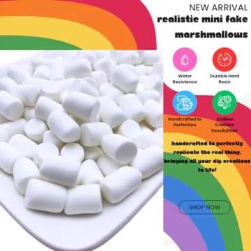SBN Craft Supplies 50pc White Fake Marshmallows for Crafts