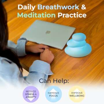 Mindsight 'Breathing Buddha' Guided Visual Meditation Tool for Mindfulness | Slow Your Breathing & Calm Your Mind for Stress & Anxiety Relief | Perfect for Adults & Kids | Relaxing Self Care Gift