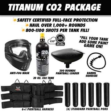 Maddog Tippmann Cronus Tactical Titanium CO2 Paintball Gun Marker Starter Package - Black/Olive