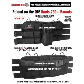 Maddog Tippmann Cronus Tactical Titanium CO2 Paintball Gun Marker Starter Package - Black/Olive