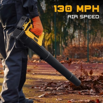 Cordless Leaf Blower, 450 CFM, 130-MPH, Dewalt 20V