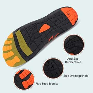 RUFONE Breathable Non-Slip Barefoot Shoes for Hiking