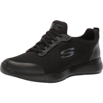 Comfortable Skechers Women's Squad SR Shoes - Size 7.5, Black