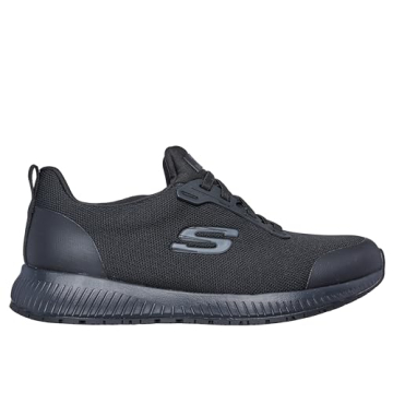 Skechers Women's Squad SR Shoes - Size 7.5, Black