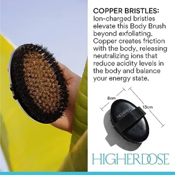 HigherDOSE Copper Body Brush for Lymphatic Drainage and Soft Skin