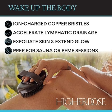 HigherDOSE Copper Body Brush for Lymphatic Drainage and Soft Skin
