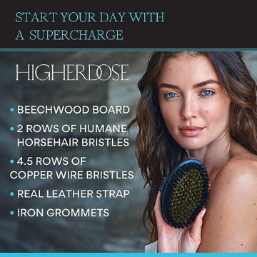 HigherDOSE Copper Body Brush for Lymphatic Drainage and Soft Skin