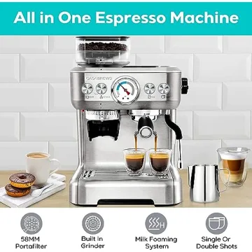 Buy CASABREWS Espresso Machine With Grinder for Home Brewing