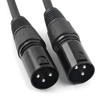 Disino XLR Splitter Cable, 3 Pin XLR Female to Dual XLR Male Patch Y Cable Balanced Microphone Splitter Cord Audio Adaptor- 1.5 Feet