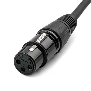 Disino XLR Splitter Cable, 3 Pin XLR Female to Dual XLR Male Patch Y Cable Balanced Microphone Splitter Cord Audio Adaptor- 1.5 Feet