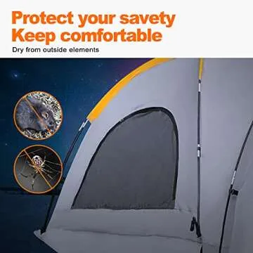 GOTIDY Pickup Truck Bed Camping Tent, Gladiator Truck Bed Tent with Removable Rainfly and Carrying Case, Pickup Truck Tent 5.5 Bed for 5-5.5ft Bed for Jeep Gladiator Full-Size Compact Truck Tent Bed