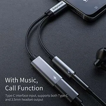USB c to 3.5mm Headphone and Charger Adapter,2-in-1 USB C PD 3.0 Charging Port to Aux Audio Jack and Fast Charging Dongle Cable Cord Compatible with iPhone 16 /15Pro Samsung Galaxy S22 S21 S20 Pixel