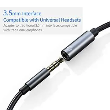 USB c to 3.5mm Headphone and Charger Adapter,2-in-1 USB C PD 3.0 Charging Port to Aux Audio Jack and Fast Charging Dongle Cable Cord Compatible with iPhone 16 /15Pro Samsung Galaxy S22 S21 S20 Pixel