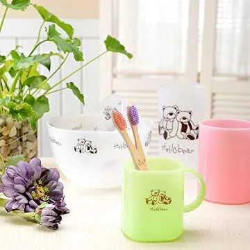 MoSANY 12 Pack Bamboo Toothbrushes, Biodegradable Bamboo Toothbrush, BPA Free Soft Bristles, Eco-Friendly Compostable Natural Wooden Toothbrush, Organic Charcoal Wood ToothBrushes (Multi-Color)