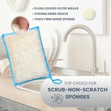 Whiffkitch Bamboo Fiber Sponges for Eco-Friendly Cleaning