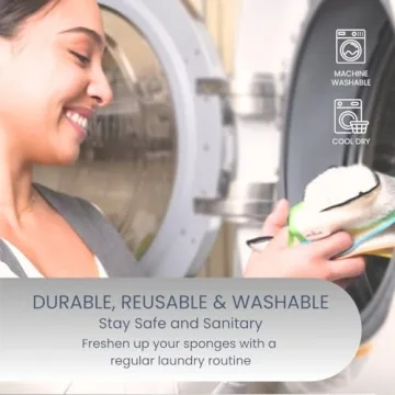 Whiffkitch Bamboo Fiber Sponges for Eco-Friendly Cleaning