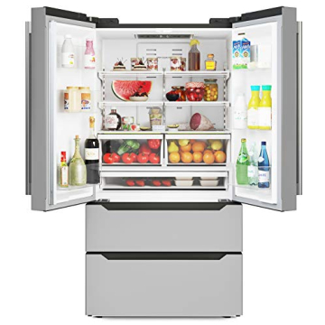 KoolMore RS-FR22 Stainless-Steel Fridge - 22.5 cu. ft of Style and Efficiency