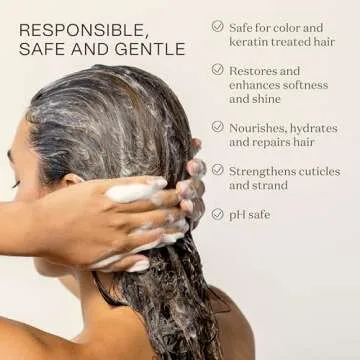 Ingreendients Non Toxic Vegan Shampoo and Conditioner with Organic Ingredients, Apple Cider Vinegar, Tea Tree Oil - Color Safe, Paraben & Gluten Free, Silicone & Sulfate Free, pH Balanced