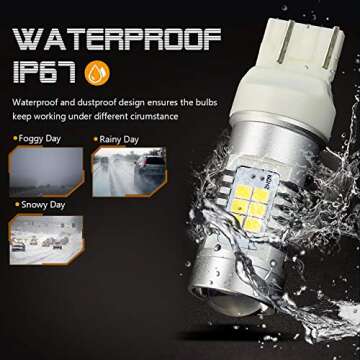 JDM ASTAR Bright White PX Chips 7440 7441 7443 7444 992 LED Bulbs