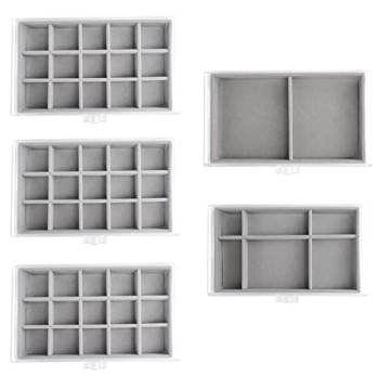 5-Drawer Watpot Acrylic Jewelry Box Organizer in Gray