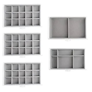 5-Drawer Watpot Acrylic Jewelry Box Organizer in Gray