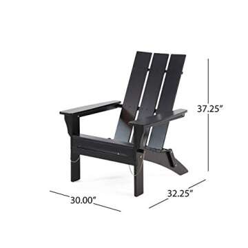 Contemporary Acacia Wood Adirondack Chair for Outdoors