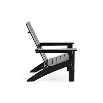Contemporary Acacia Wood Adirondack Chair for Outdoors