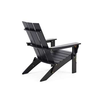 Contemporary Acacia Wood Adirondack Chair for Outdoors