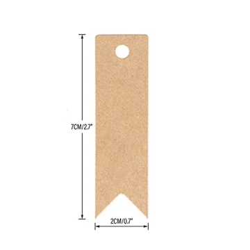 G2PLUS 100PCS Mini Kraft Gift Tags with String for DIY
