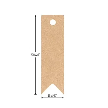 G2PLUS 100PCS Mini Kraft Gift Tags with String for DIY
