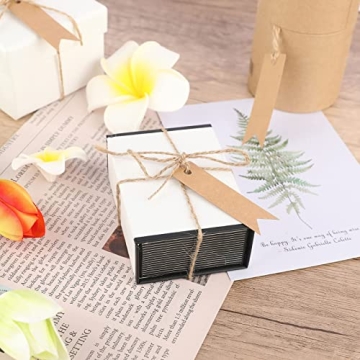 G2PLUS 100PCS Mini Kraft Gift Tags with String for DIY