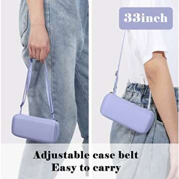 ESUFEIR Mini Travel Sun Umbrella for Purse With Case,Small Compact UV Umbrella Protection Sun,Lightweight Portable Parasol Umbrella Windproof for Women Men Kids(Purple)