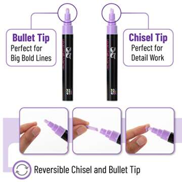 Mr. Pen- Chalk Markers, 6 Pack, Dual Tip, Pastel Colors, 8 Labels, Chalkboard Markers, Liquid Chalk Markers, Chalk Markers for Chalkboard, Chalk Pens, Chalk Marker, Glass Markers