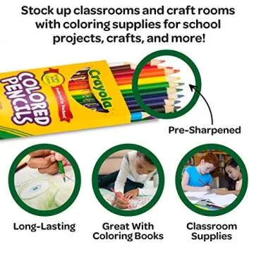Crayola Bulk Colored Pencils for Kids (24pk), Back to School Supplies For Teachers, Teacher Classroom Must Haves, 12 Colors [Amazon Exclusive]