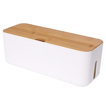 Changsuo Small White Cable Management Box for Tidy Spaces