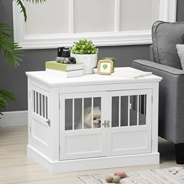 Stylish PawHut Dog Crate End Table for Small Pets