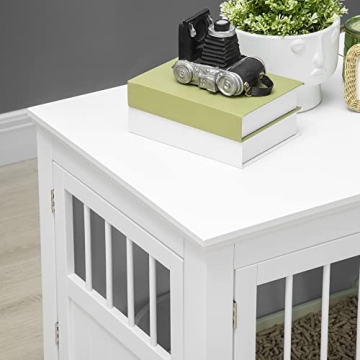 Stylish PawHut Dog Crate End Table for Small Pets