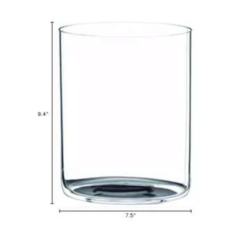 Riedel H2O Classic Bar Old Fashioned Whiskey Glass, Set of 4, 15.12 Ounces