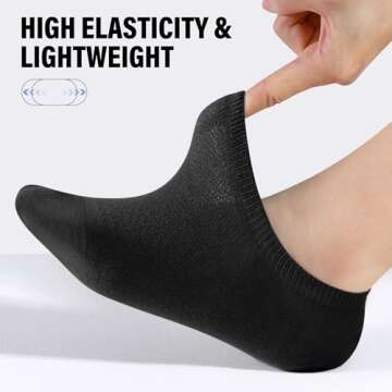 CLOSEMATE No Show Socks - Soft & Non-Slip Comfort
