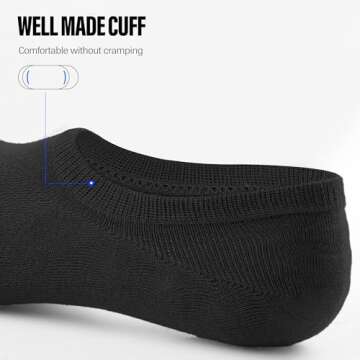CLOSEMATE No Show Socks - Soft & Non-Slip Comfort