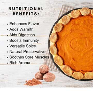 SPICY ORGANIC Ceylon Organic Nutmeg Powder (16 oz Pack)– Certified USDA Organic - Fresh Ground Nutmeg Spice for Baking, Cooking, Spices and Seasoning