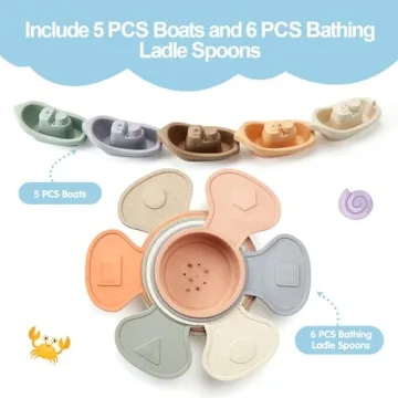 BYKASIST 11 Pcs Bath Toys for Babies and Toddlers